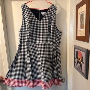 Stylish Black and White Checkered Kids Dress